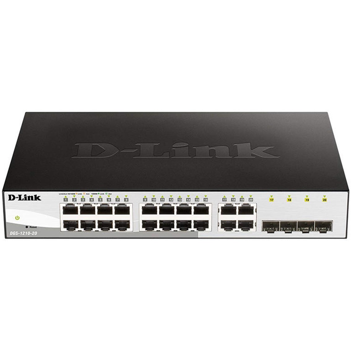 SWITCH D-LINK 20 PUERTOS GESTIONABLE 16 GIGABIT ETHERNET 10/100/100 4 SFP