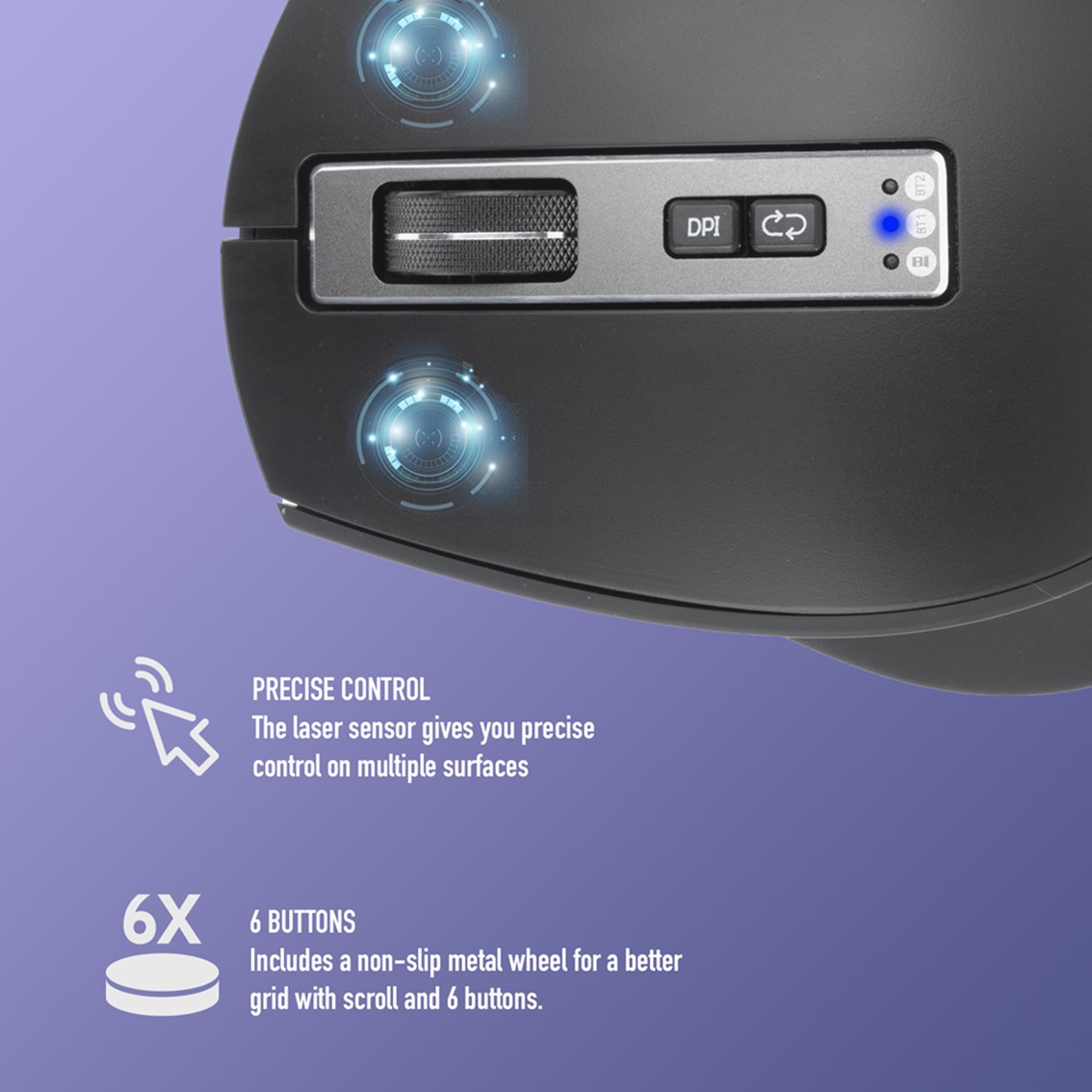 RATON MULTIDISPOSITIVO INALAMBRICO RECARGABLE NGS BLUR-RB