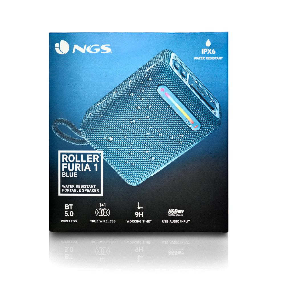 ALTAVOZ BLUETOOTH NGS ROLLER FURIA 1 AZUL