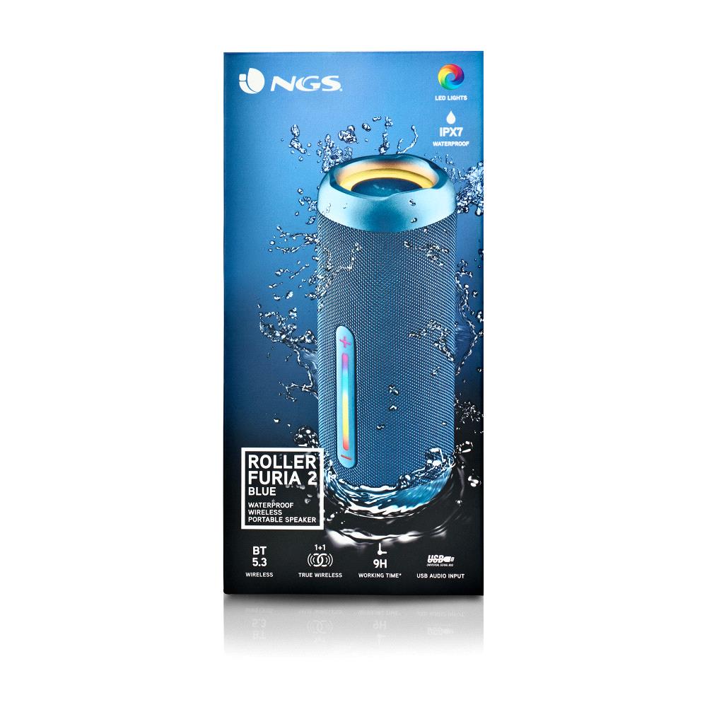 ALTAVOZ BLUETOOTH NGS ROLLER FURIA 2 AZUL