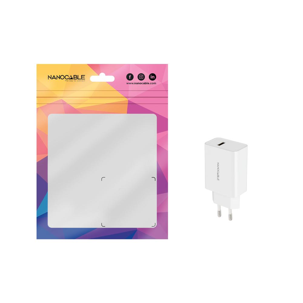 CARGADOR NANOCABLE USB-A 5V/2.1A BLANCO 10W