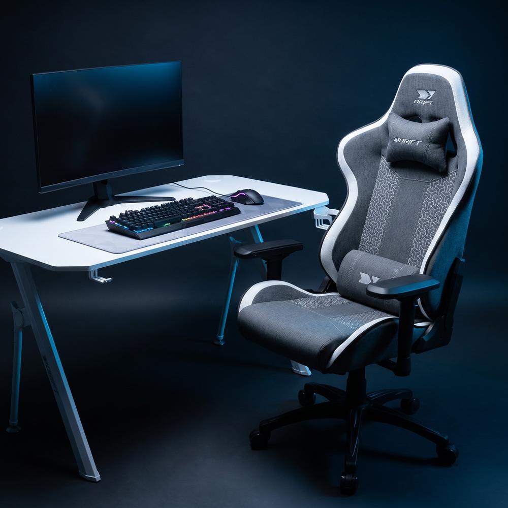 SILLA GAMING DRIFT DR190 GRIS Y BLANCO