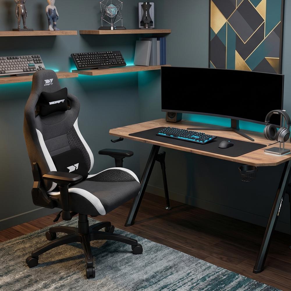SILLA GAMING DRIFT DR220 GRIS Y BLANCA