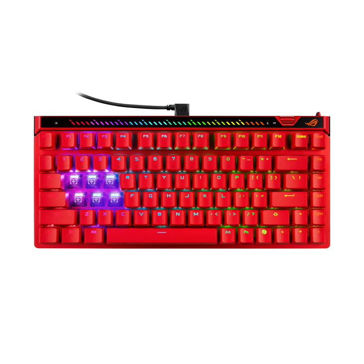 TECLADO GAMING ASUS ROG FALCHION ACE 75 HE ROJO