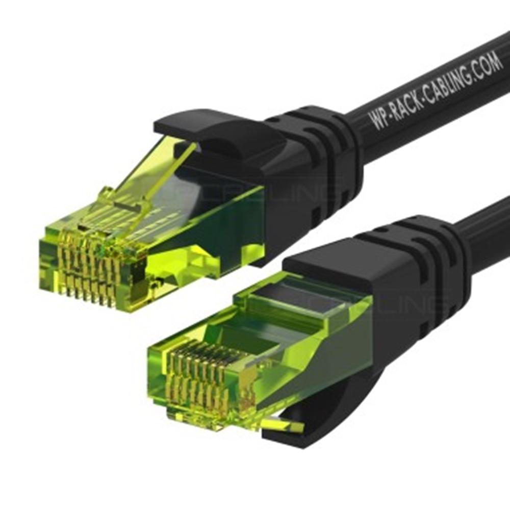 CABLE DE RED WP LATIGUILLO RJ45 U/UTP CAT.6A 0.5M NEGRO