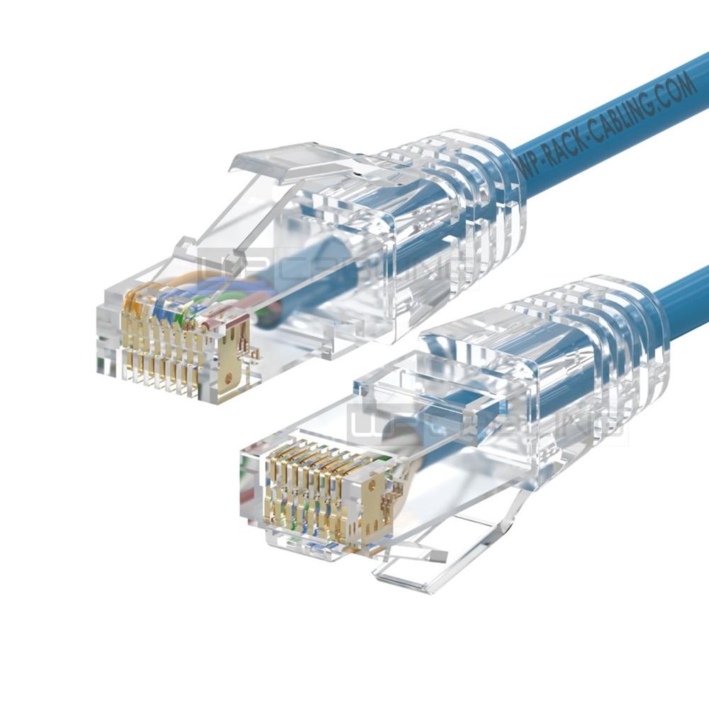 CABLE DE RED SLIM WP LATIGUILLO RJ45 U/UTP CAT.6A 0.5M AZUL