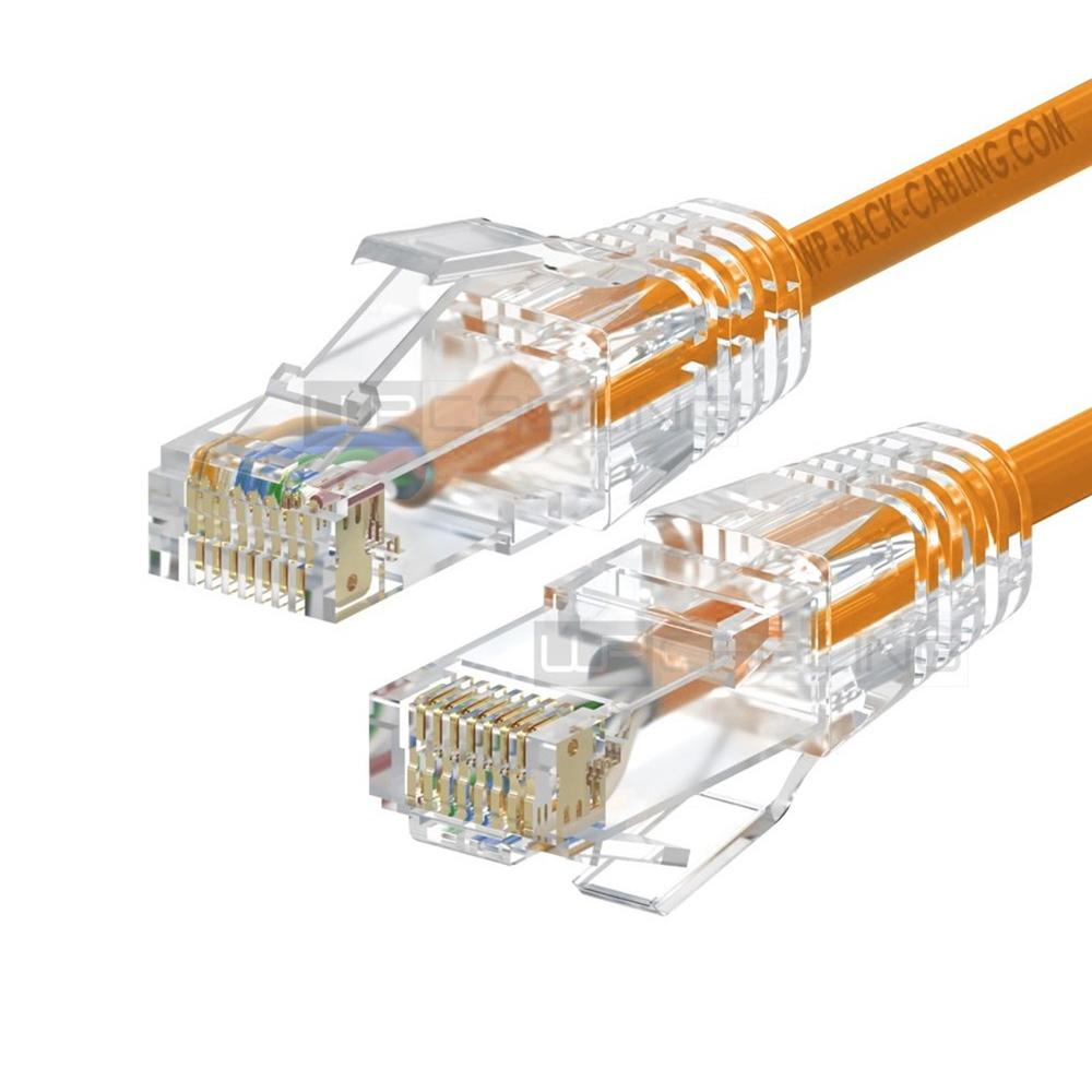 CABLE DE RED SLIM WP LATIGUILLO RJ45 U/UTP CAT.6A 0.5M NARANJA