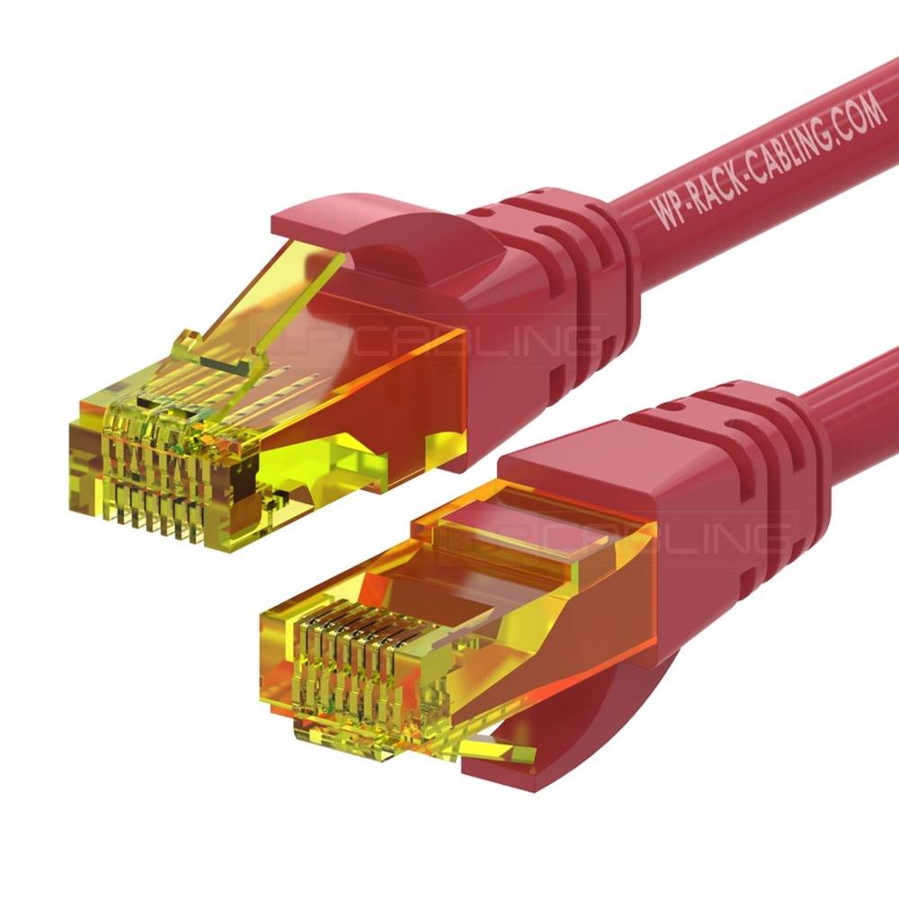 CABLE DE RED WP LATIGUILLO RJ45 U/UTP CAT.6A 0.5M ROJO