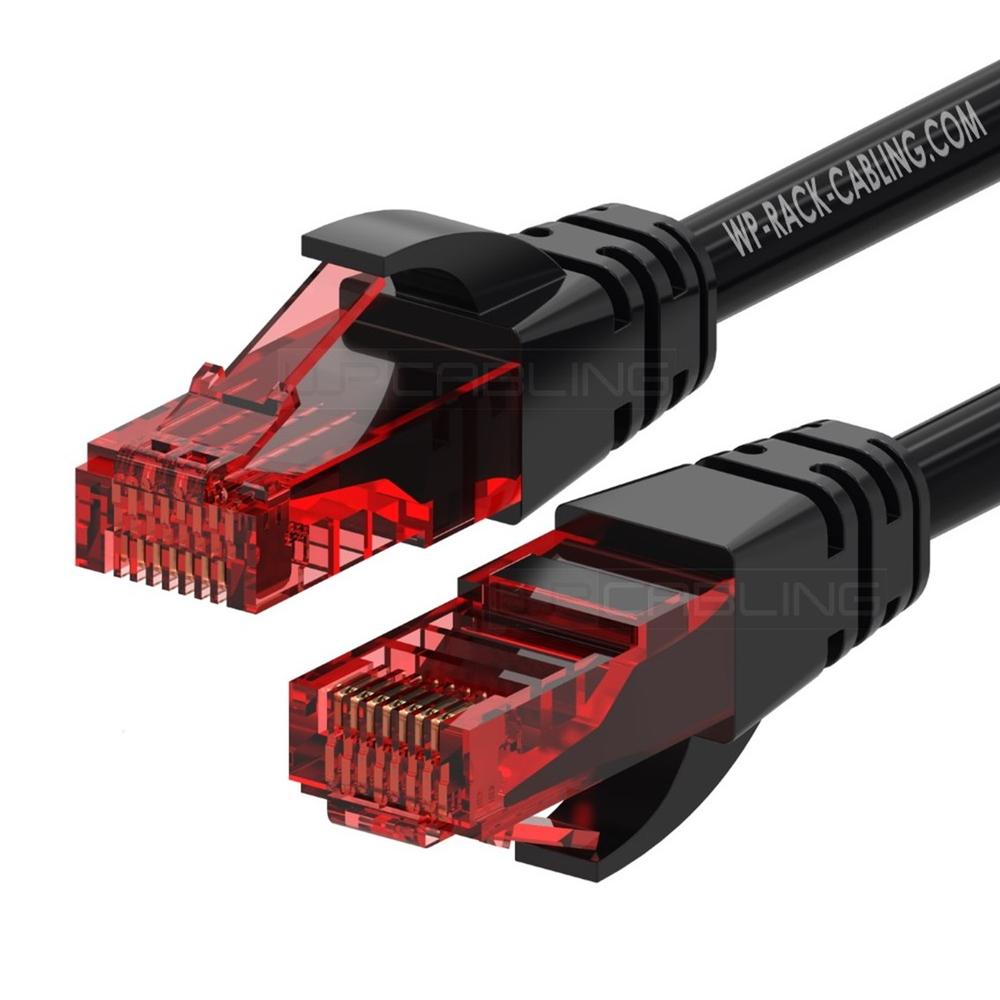 CABLE DE RED WP LATIGUILLO RJ45 U/UTP CAT.6 0.5M NEGRO