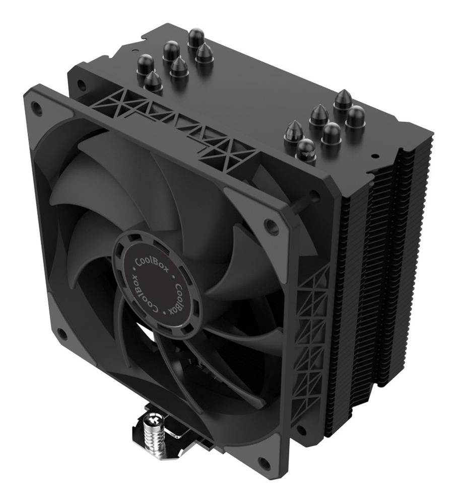 VENTILADOR DISIPADOR CPU GAMING COOLBOX NEGRO 6 HEATPIPES H6 BLACK 240W TDP INTEL/AMD