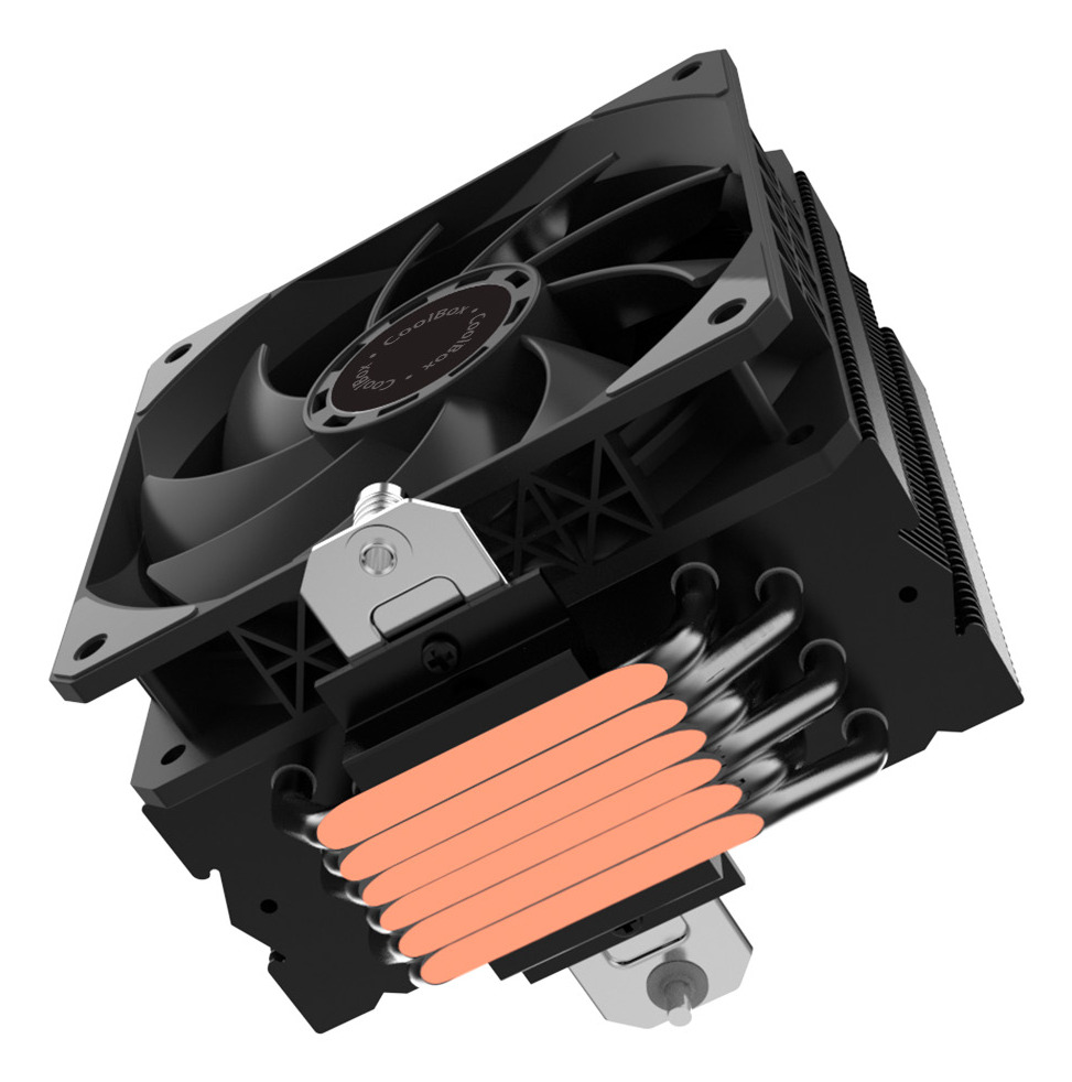 VENTILADOR DISIPADOR CPU GAMING COOLBOX NEGRO 6 HEATPIPES H6 BLACK 240W TDP INTEL/AMD