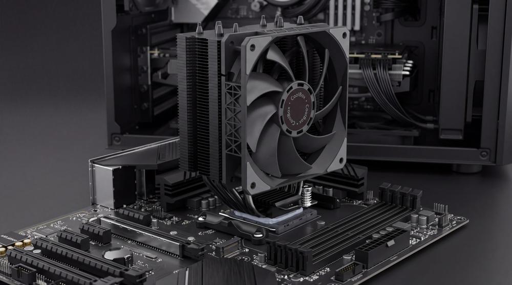 VENTILADOR DISIPADOR CPU GAMING COOLBOX NEGRO 6 HEATPIPES H6 BLACK 240W TDP INTEL/AMD