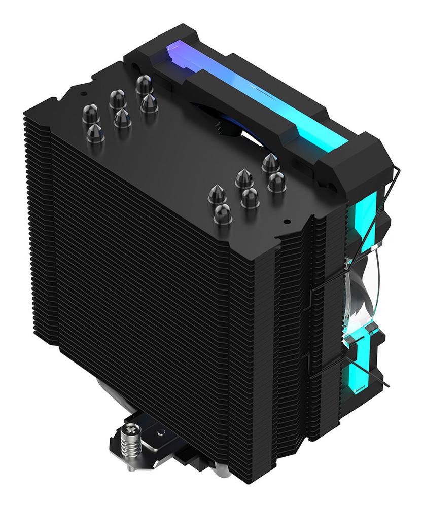VENTILADOR DISIPADOR CPU GAMING COOLBOX NEGRO ARGB H6 RING