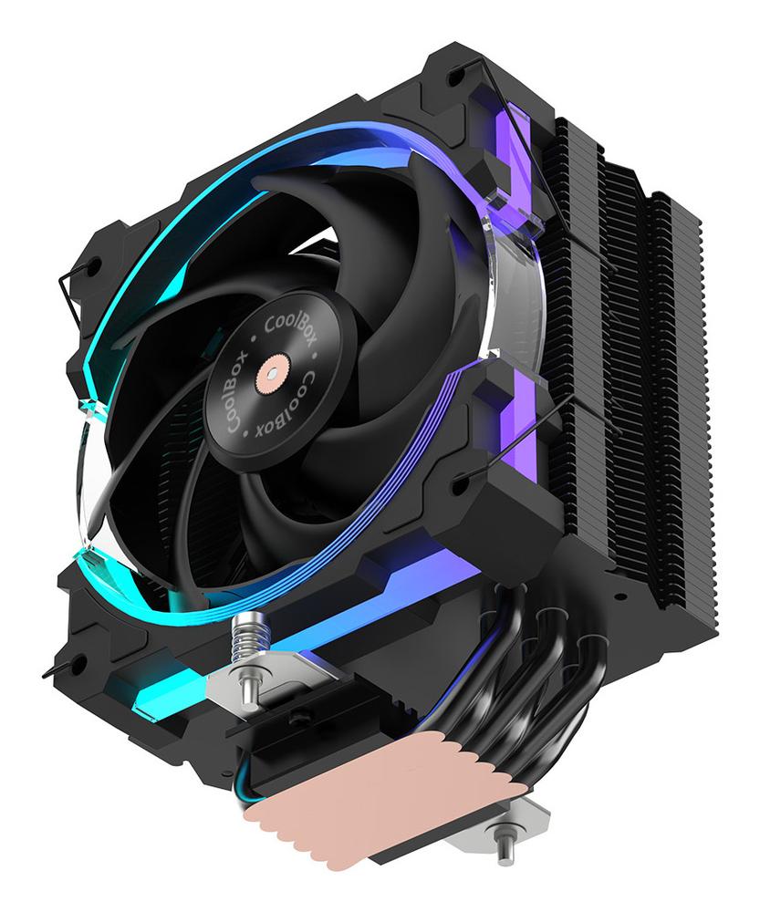 VENTILADOR DISIPADOR CPU GAMING COOLBOX NEGRO ARGB H6 RING
