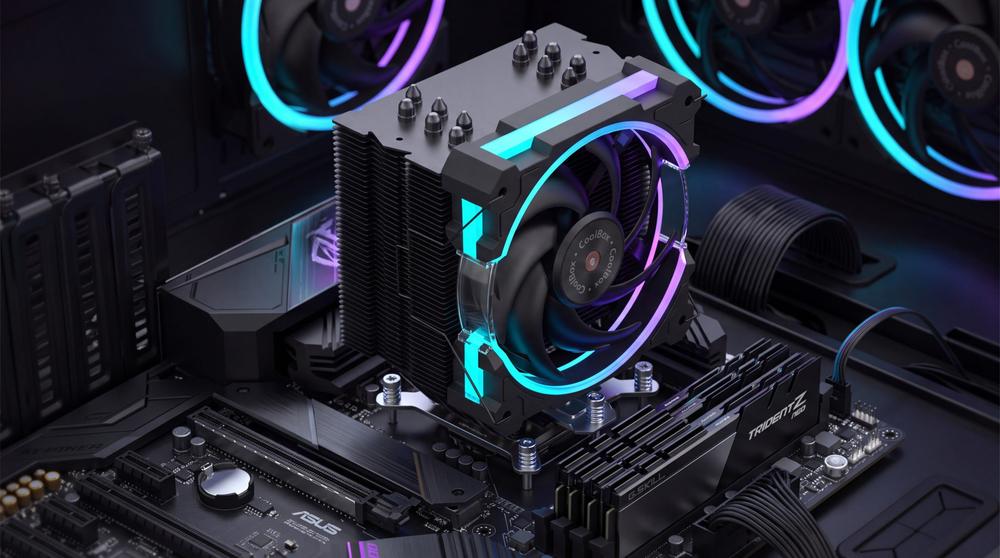 VENTILADOR DISIPADOR CPU GAMING COOLBOX NEGRO ARGB H6 RING