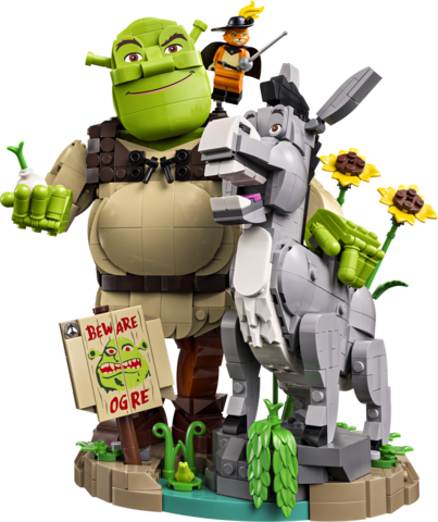LEGO SHREK ASNO Y GATO