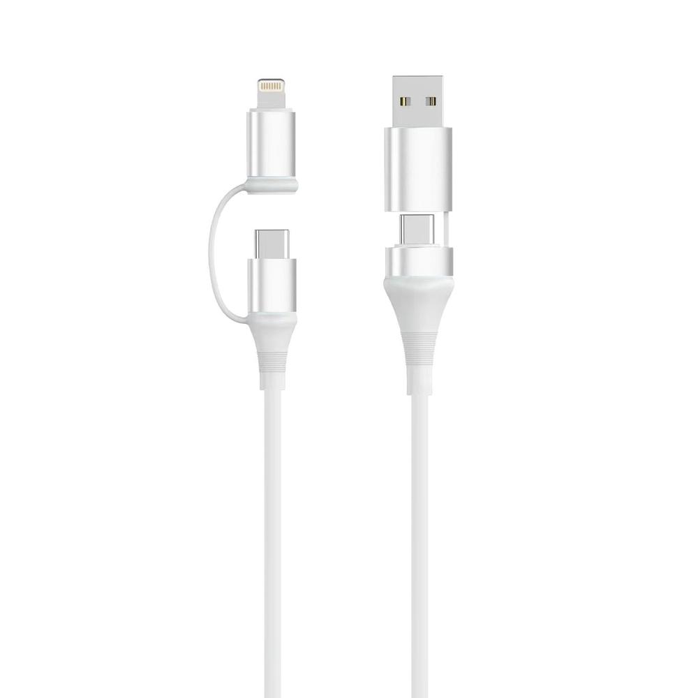 CABLE USB TIPO C / LIGHTNING A USB TIPO C / USB TIPO A EWENT EC1075 1M/ MACHO-MACHO/ BLANCO