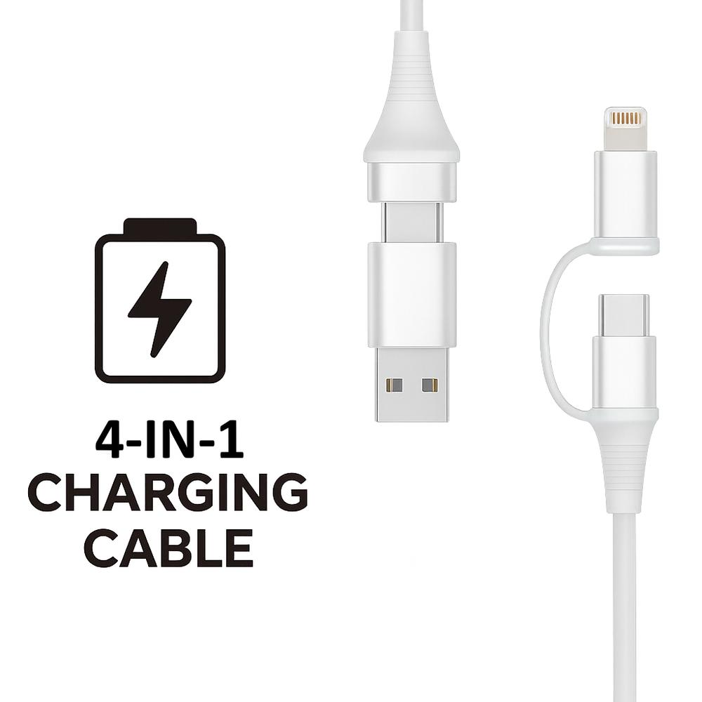 CABLE USB TIPO C / LIGHTNING A USB TIPO C / USB TIPO A EWENT EC1076 2M/ MACHO-MACHO/ BLANCO