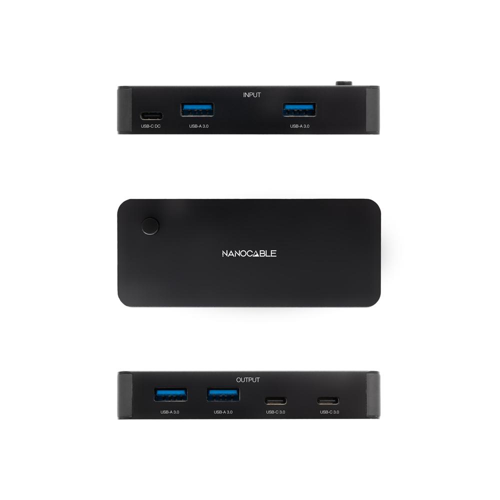SWITCH NANOCABLE 2xUSB 3.0+USB-C 5V A 2xUSB-A3.0+2xUSB-C3.0