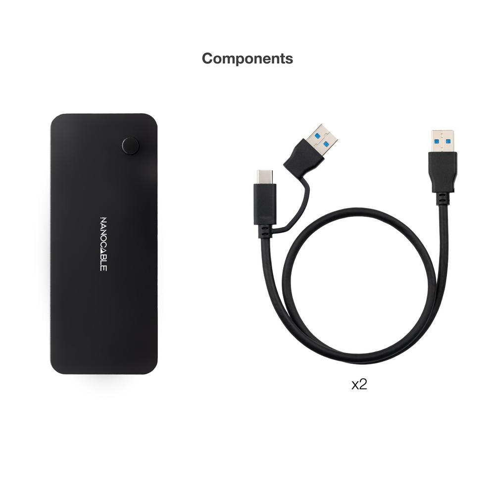 SWITCH NANOCABLE 2xUSB 3.0+USB-C 5V A 2xUSB-A3.0+2xUSB-C3.0