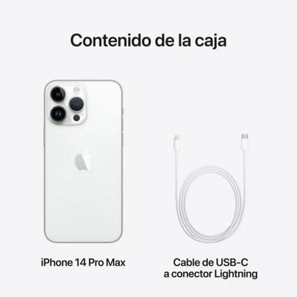 TELEFONO MOVIL SMARTPHONE APPLE IPHONE 14 PRO MAX 5G / 128GB / 6.7" PLATA ACONDICIONADO