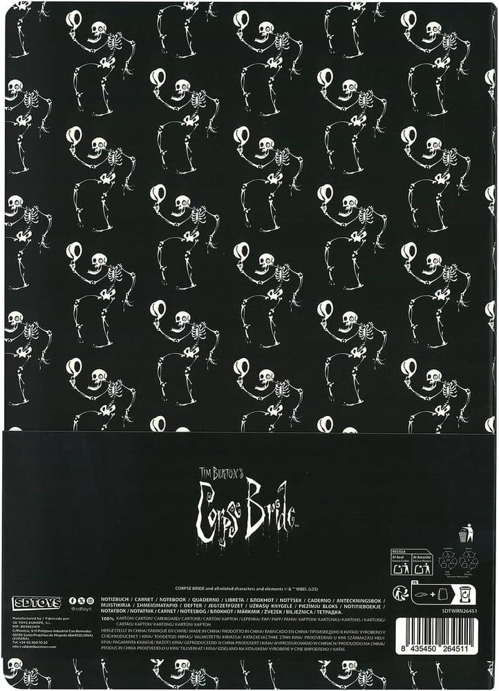 PAUTA SKELETON CUADERNO TAPA BLANDA LA NOVIA CADAVER