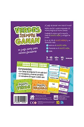 JUEGO DE MESA VERDES SIEMPRE GANAN