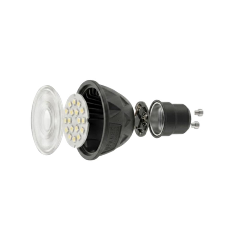 BOMBILLA LED NITRA SILVER ELECTRONICS DICROICA 6.5W=80W/ GU10/ 2700K/ 38º/ 9000lm/ LUZ CALIDA/ A+ CA