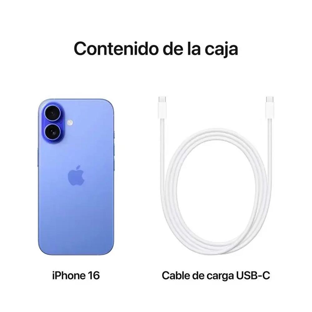 TELEFONO MOVIL SMARTPHONE APPLE IPHONE 16 5G / 128GB / 6.1" AZUL ACONDICIONADO
