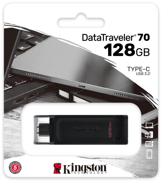 Kingston Technology DataTraveler 128GB USB-C 3.2 Gen 1 70