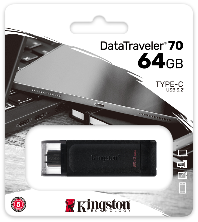 Kingston Technology DataTraveler 64GB USB-C 3.2 Gen 1 70