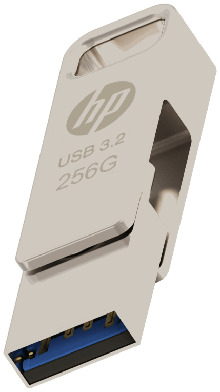 HP HPFD206C-256 unidad flash USB 256 GB USB Type-A / USB Type-C 3.2 Gen 2 (3.1 Gen 2) Plata