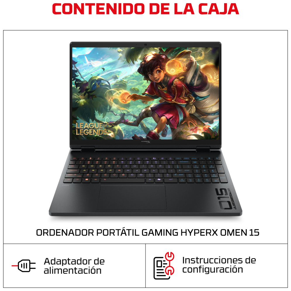 HP 15-GA0014NS ULTRA 7 355 512GB 16GB 15.3IN FREEDOS 210H 38,9 cm (15.3") 2K DDR5-SDRAM Wi-Fi 6 (802.11ax)