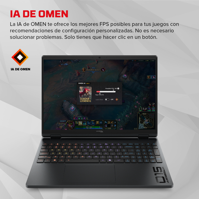 HP 15-GA0014NS ULTRA 7 355 512GB 16GB 15.3IN FREEDOS 210H 38,9 cm (15.3") 2K DDR5-SDRAM Wi-Fi 6 (802.11ax)