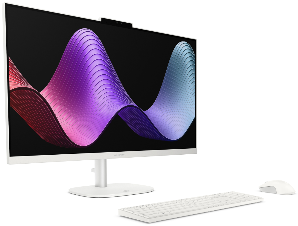 HP OmniStudio All-in-One Desktop 27-cv0012ns PC AMD Ryzen™ 5 40 68,6 cm (27") 1920 x 1080 Pixeles 16 GB LPDDR5-SDRAM 1 TB SSD FreeDOS Wi-Fi 7 (802.11be) Blanco