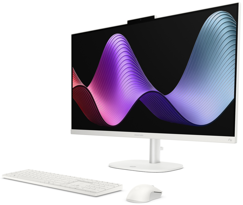 HP OmniStudio All-in-One Desktop 27-cv0012ns PC AMD Ryzen™ 5 40 68,6 cm (27") 1920 x 1080 Pixeles 16 GB LPDDR5-SDRAM 1 TB SSD FreeDOS Wi-Fi 7 (802.11be) Blanco