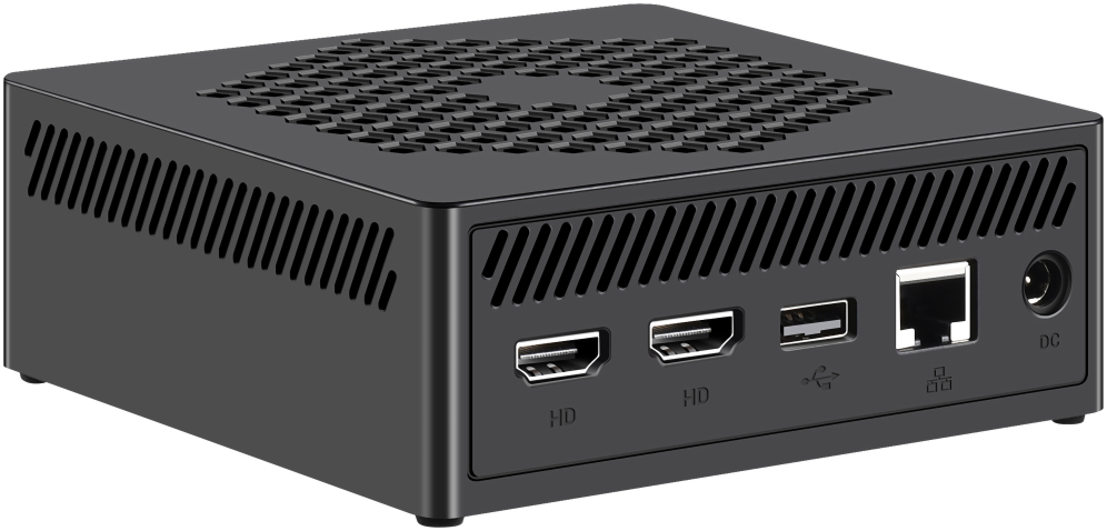 Leotec LEMPC12 PC/estación de trabajo barebone Cubo Negro