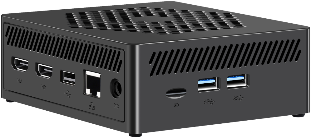 Leotec LEMPC12 PC/estación de trabajo barebone Cubo Negro