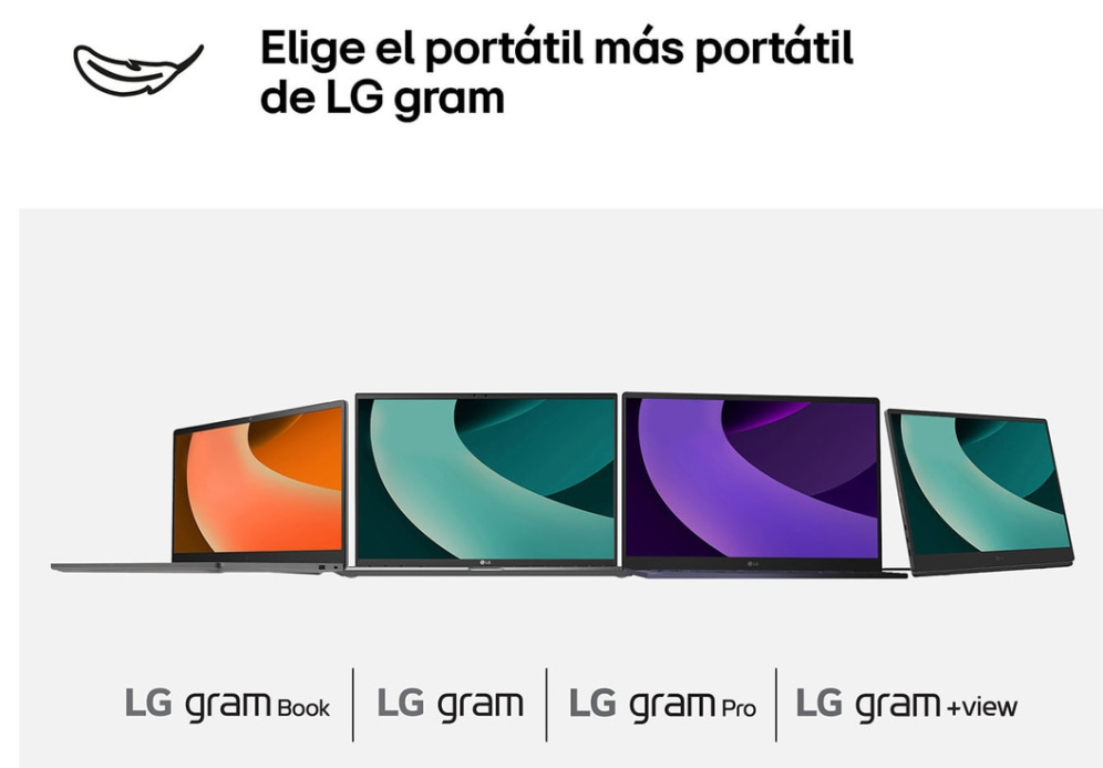 LG Gram Intel® Core™ i5 i5-1334U Portátil 35,6 cm (14") WUXGA 8 GB LPDDR4x-SDRAM 256 GB SSD Wi-Fi 6E (802.11ax) FreeDOS Negro QWERTY Español