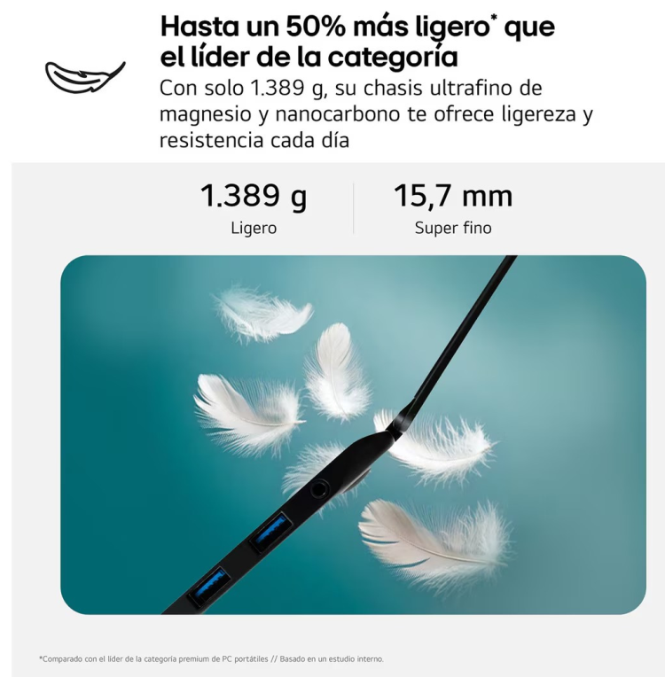 LG Gram 17Z90TL-G.AU88BN ordenador portatil Intel Core Ultra 7 258V Portátil 43,2 cm (17") WQXGA 32 GB LPDDR5x-SDRAM 1 TB SSD Wi-Fi 7 (802.11be) Windows 11 Home Negro