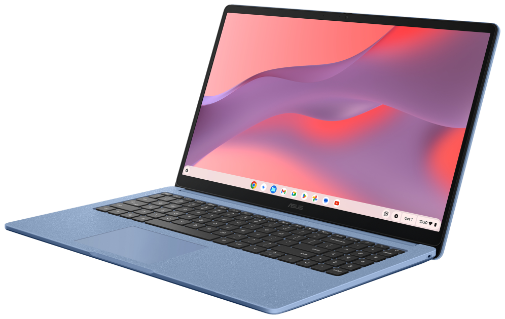 ASUS Chromebook CM1505CM4A-S70064 - Ordenador Portátil 15.6" Full HD (MediaTek Kompanio 540, 4GB RAM, 128GB eMMC, ARM Mali-G57 MC2, ChromeOS) Azul Tela - Teclado QWERTY español