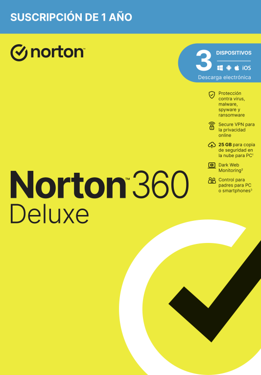 Norton 360 Deluxe Seguridad de antivirus Base Español 1 licencia(s) 1 año(s)