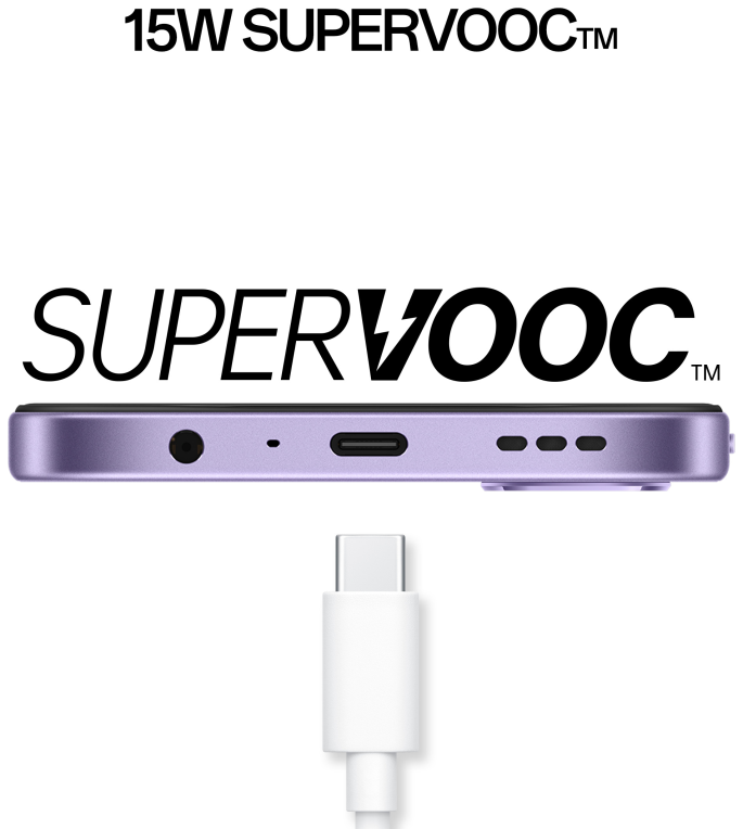 OPPO A6x 5G 17,1 cm (6.75") SIM doble Android 15 USB Tipo C 6 GB 256 GB 6100 mAh Violeta