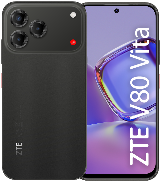 ZTE V80VITA256BLK smartphones 17,1 cm (6.75") Ranura híbrida Dual SIM Android 16.0 4G USB Tipo C 4 GB 256 GB 5000 mAh Negro
