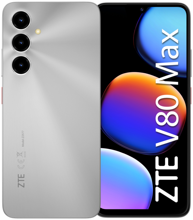ZTE V80 Max 17,5 cm (6.9") Ranura híbrida Dual SIM Android 16.0 4G USB Tipo C 12 GB 128 GB 6000 mAh Plata