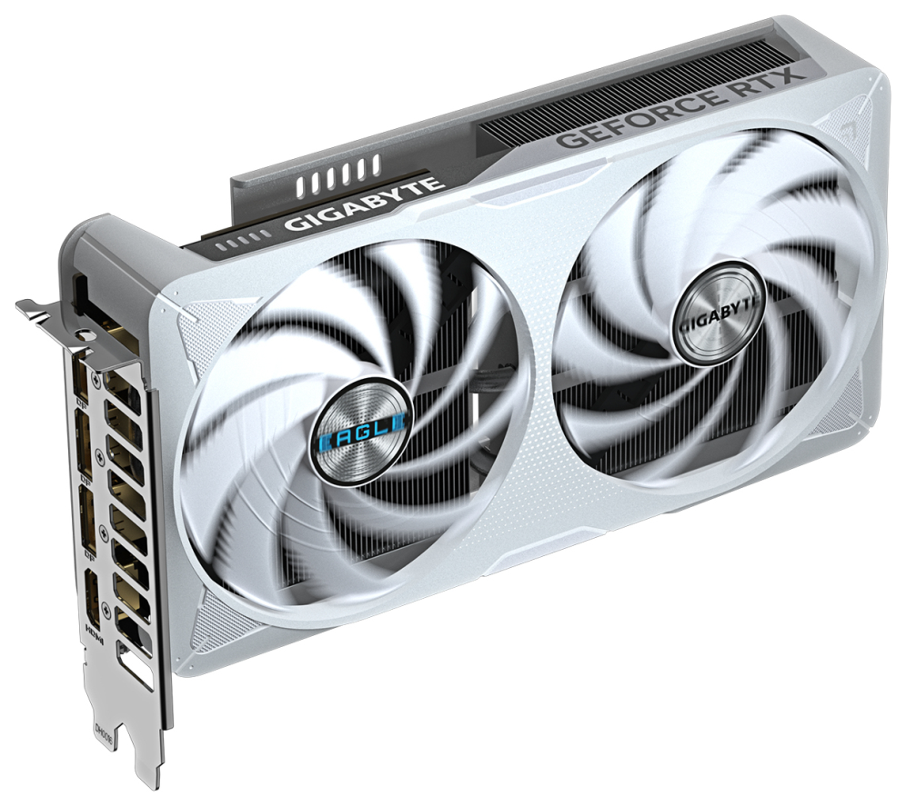 GIGABYTE GeForce RTX 5060 Ti EAGLE OC ICE 16G Tarjeta Gráfica – 16 GB GDDR7, 128 bits, PCI-E 5.0, 2617 MHz Frecuencia del núcleo, 3 x DisplayPort, 1 x HDMI, GV-N506TEAGLEOC ICE-16GD
