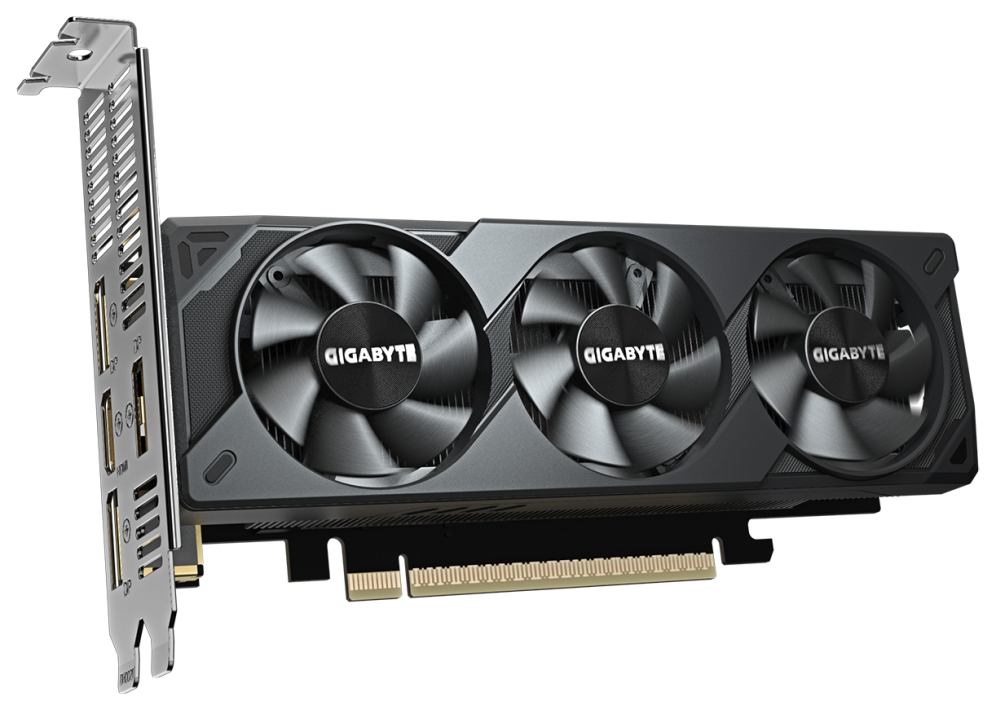 GIGABYTE GeForce RTX 5060 OC Low Profile 8G Tarjeta Gráfica - 8GB GDDR7, 128bit, PCI-E 5.0, 2512 MHz Frecuencia del núcleo, 3 x DisplayPort, 1 x HDMI, GV-N5060OC-8GL