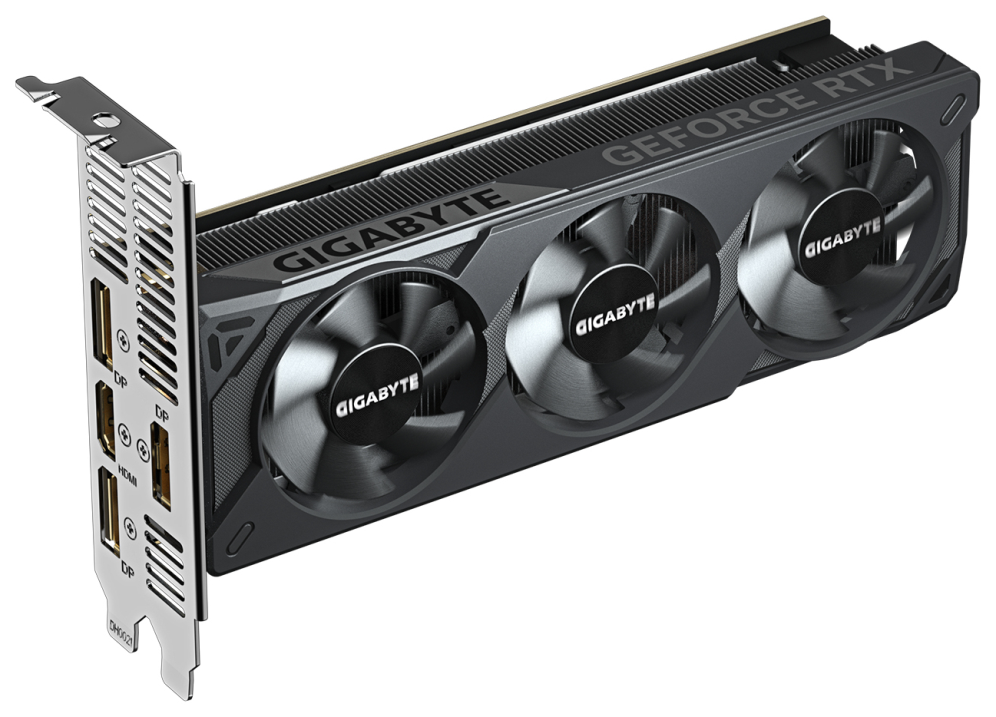 GIGABYTE GeForce RTX 5060 OC Low Profile 8G Tarjeta Gráfica - 8GB GDDR7, 128bit, PCI-E 5.0, 2512 MHz Frecuencia del núcleo, 3 x DisplayPort, 1 x HDMI, GV-N5060OC-8GL