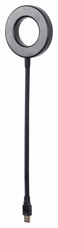 Gembird NL-LEDRING-01 aparato USB Negro, Blanco Lámpara