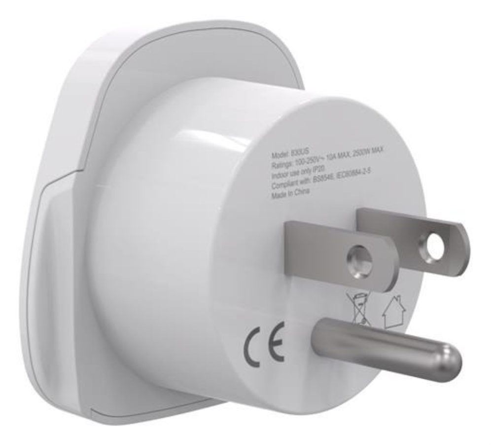 Gembird A-AC-USMINTF adaptador de enchufe eléctrico Tipo B Universal Blanco